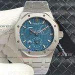 Perfect Replica Audemars Piguet Royal Oak Dual Time 41MM Watches - Swiss 2329 Blue Dial 316L Stainless Steel 